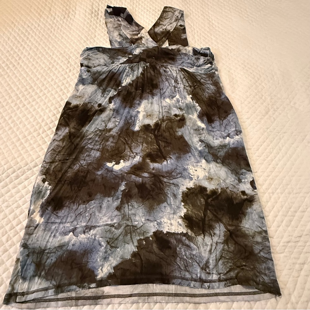 New with tags! Simply Vera Vera Wang Blue and Brown Tie-dye Dress - Picture 10 of 14
